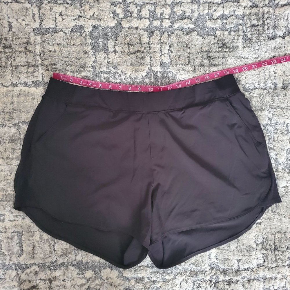Member's Mark Women's Active Woven Rib Running Shorts Black Size XXL - Picture 10 of 12